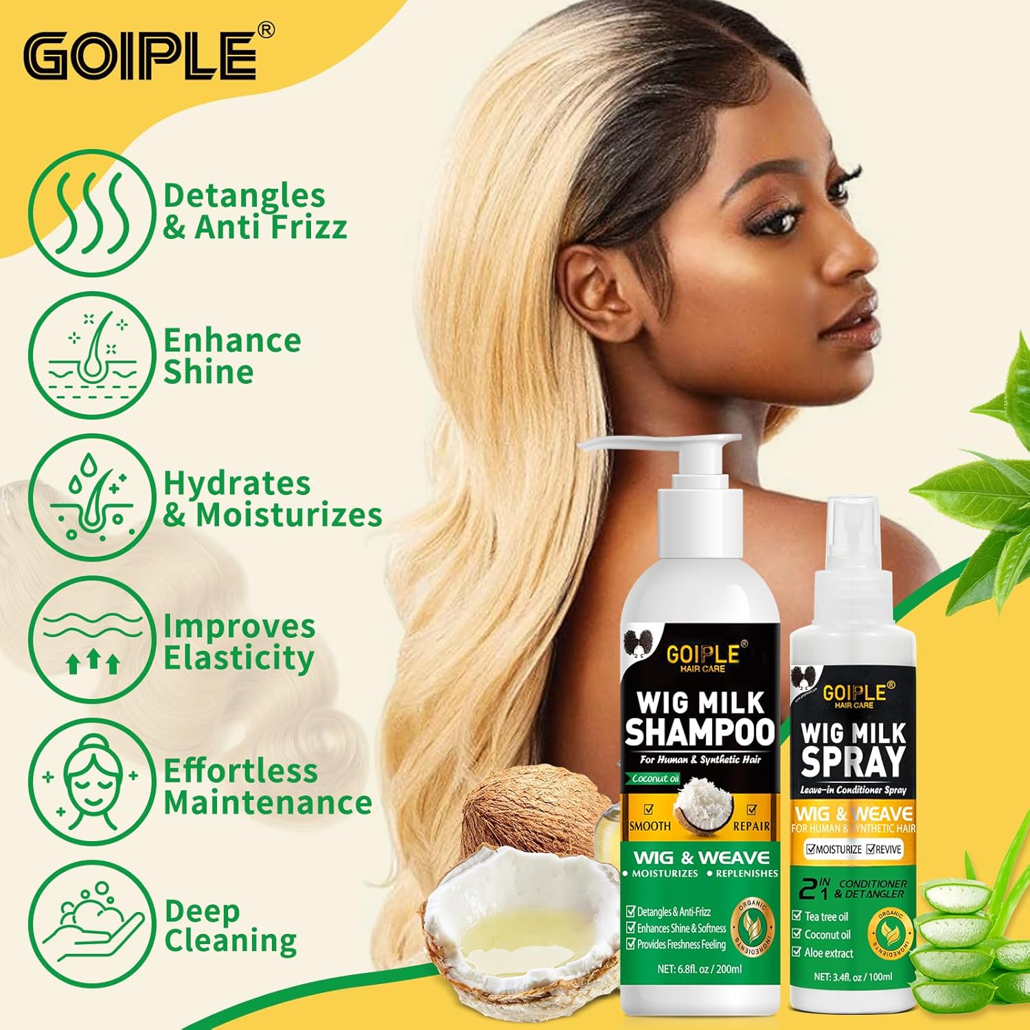 GOIPLE ชุดดูแลวิกผม 3 in 1 พร้ - Hair Care Products บทวิจารณ์และราคา