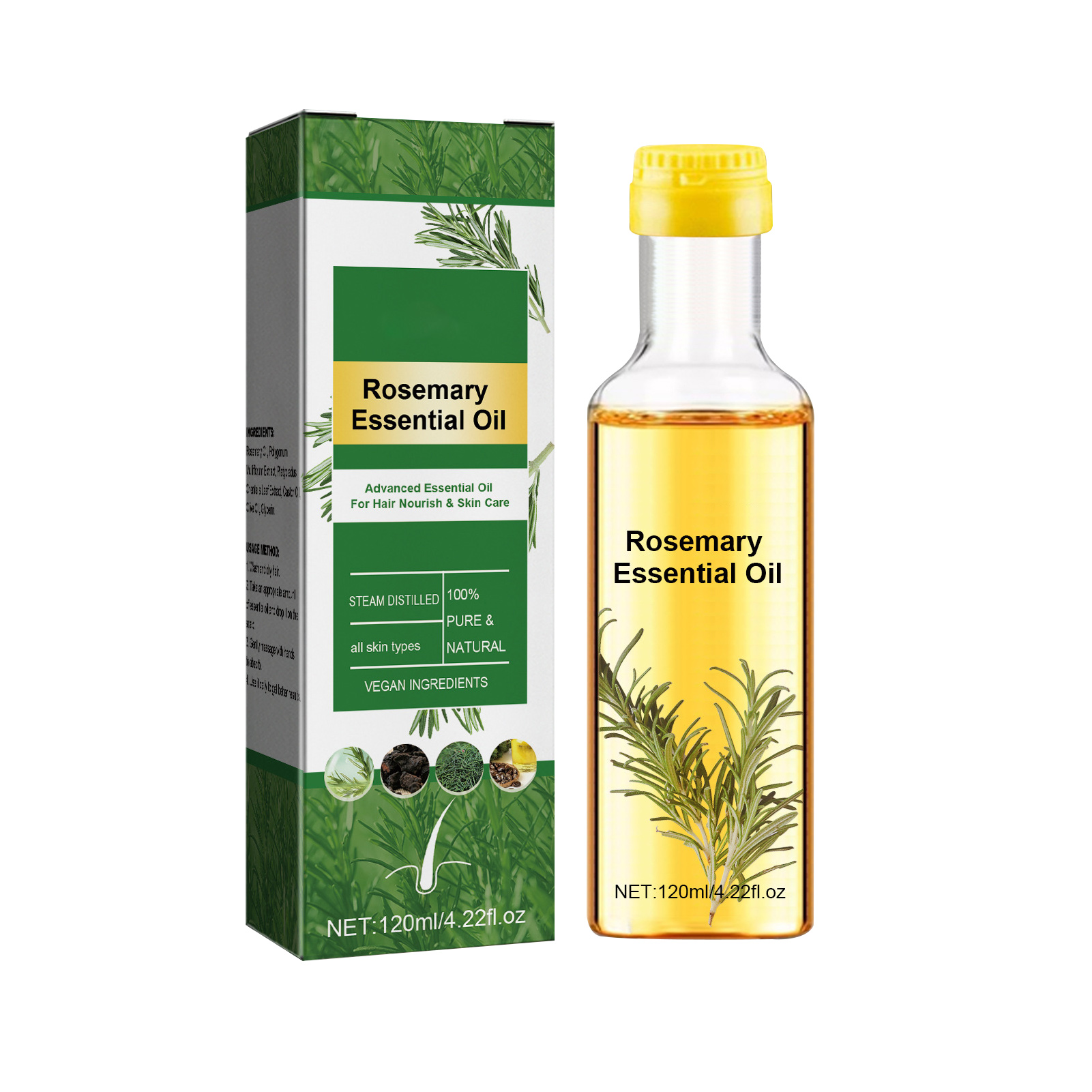 น้ํามันหอมระเหยโรสแมรี่ Rosema - Hair Care Natural Ingredients บทวิจารณ์และราคา